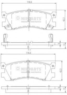 Тормозные колодки NIPPARTS J3613005