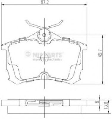 Тормозные колодки NIPPARTS J3614015
