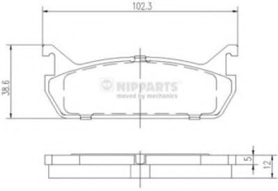 Тормозные колодки NIPPARTS J3616001