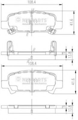Тормозные колодки NIPPARTS J3617002