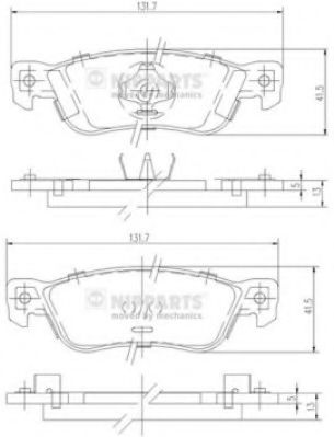 Тормозные колодки NIPPARTS J3619000