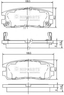 Тормозные колодки NIPPARTS J3619001