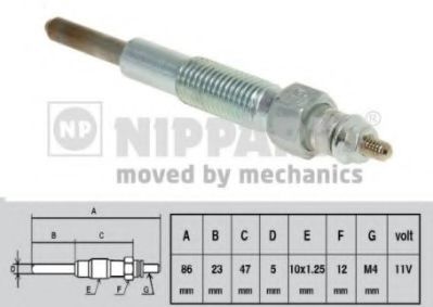Свеча накаливания NIPPARTS J5710301