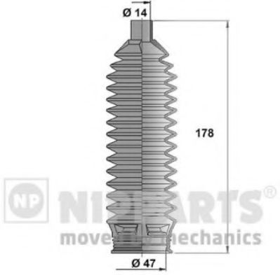Пыльник рулевой рейки NIPPARTS J2840504