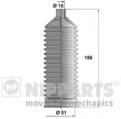 Пыльник рулевой рейки NIPPARTS J2840506