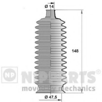 Пыльник рулевой рейки NIPPARTS J2842010
