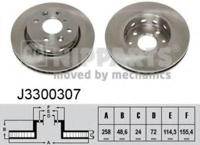 Тормозной диск NIPPARTS J3300307