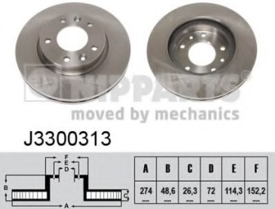 Тормозной диск NIPPARTS J3300313