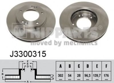 Тормозной диск NIPPARTS J3300315