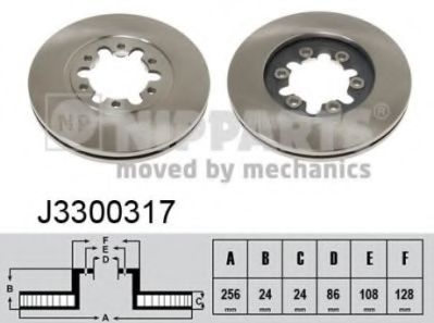 Тормозной диск NIPPARTS J3300317