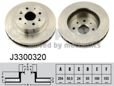 Тормозной диск NIPPARTS J3300320