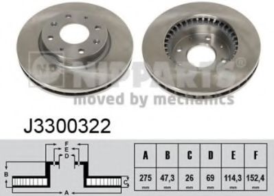 Тормозной диск NIPPARTS J3300322
