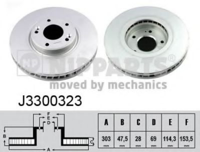 Тормозной диск NIPPARTS J3300323