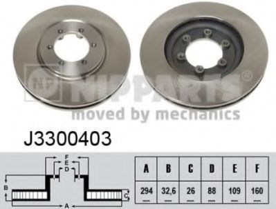 Тормозной диск NIPPARTS J3300403