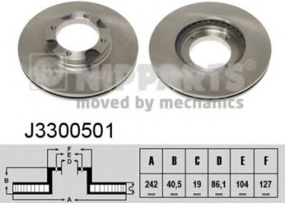 Тормозной диск NIPPARTS J3300501