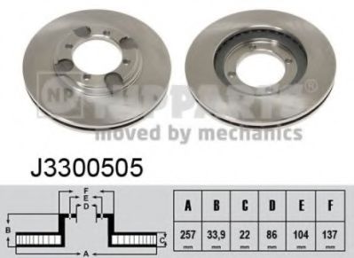 Тормозной диск NIPPARTS J3300505