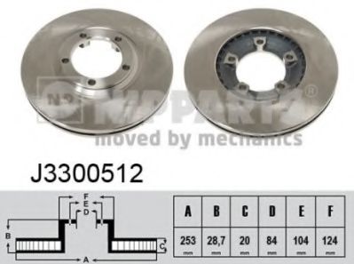 Тормозной диск NIPPARTS J3300512