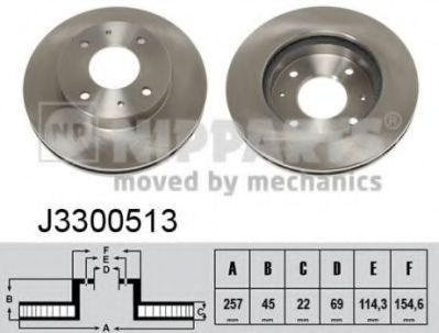 Тормозной диск NIPPARTS J3300513