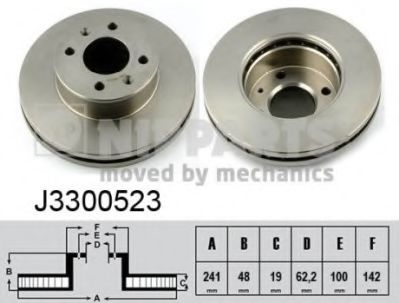 Тормозной диск NIPPARTS J3300523