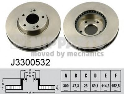 Тормозной диск NIPPARTS J3300532