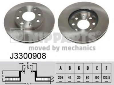 Тормозной диск NIPPARTS J3300908