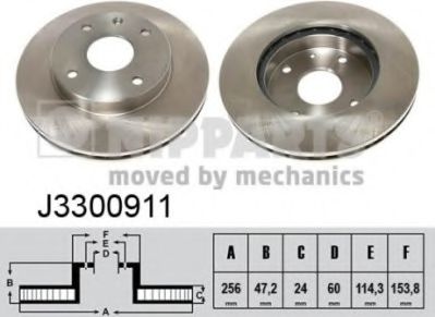 Тормозной диск NIPPARTS J3300911
