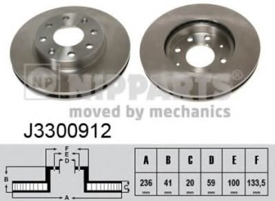 Тормозной диск NIPPARTS J3300912