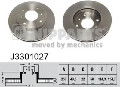 Тормозной диск NIPPARTS J3301027