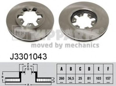 Тормозной диск NIPPARTS J3301043