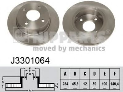 Тормозной диск NIPPARTS J3301064