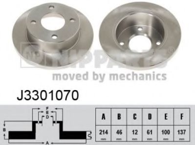 Тормозной диск NIPPARTS J3301070