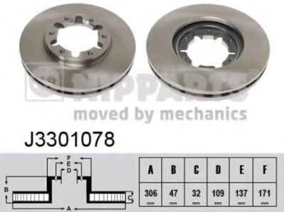 Тормозной диск NIPPARTS J3301078