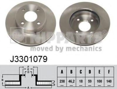 Тормозной диск NIPPARTS J3301079