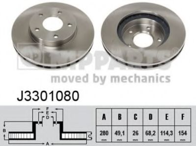 Тормозной диск NIPPARTS J3301080