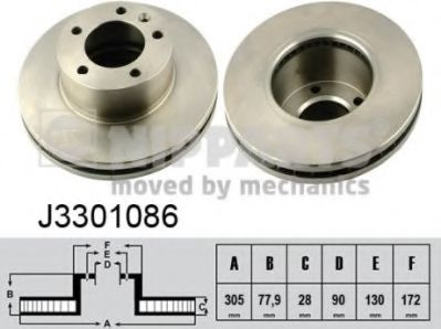 Тормозной диск NIPPARTS J3301086