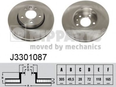 Тормозной диск NIPPARTS J3301087