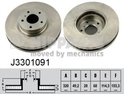 Тормозной диск NIPPARTS J3301091