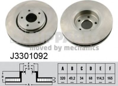 Тормозной диск NIPPARTS J3301092