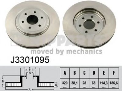 Тормозной диск NIPPARTS J3301095