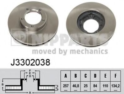 Тормозной диск NIPPARTS J3302038