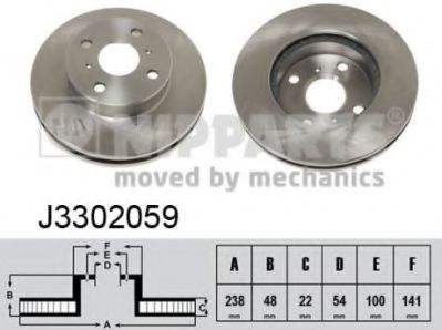 Тормозной диск NIPPARTS J3302059