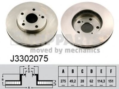 Тормозной диск NIPPARTS J3302075