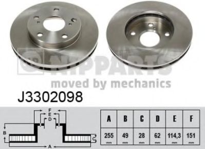 Тормозной диск NIPPARTS J3302098