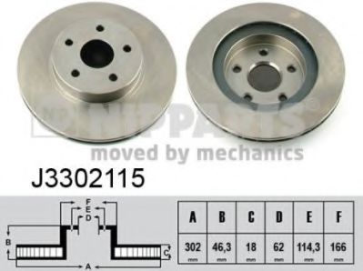 Тормозной диск NIPPARTS J3302115