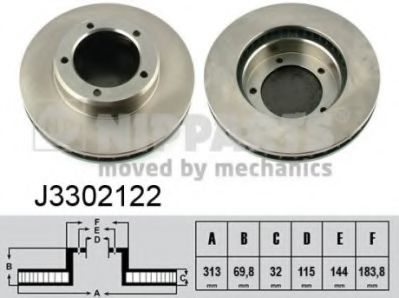Тормозной диск NIPPARTS J3302122