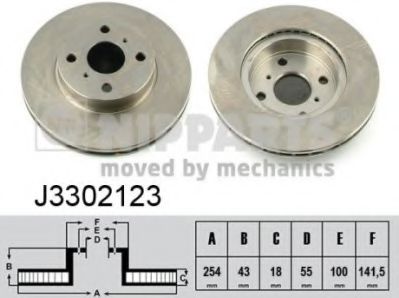 Тормозной диск NIPPARTS J3302123