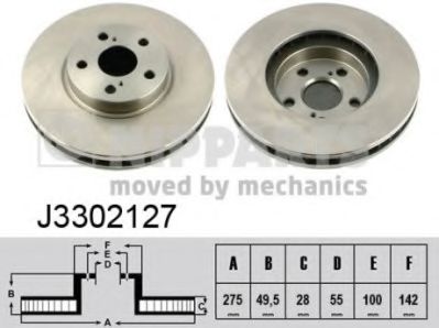 Тормозной диск NIPPARTS J3302127