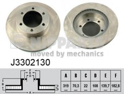 Тормозной диск NIPPARTS J3302130