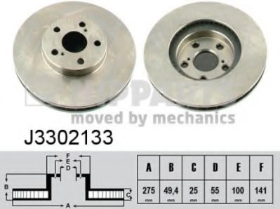 Тормозной диск NIPPARTS J3302133