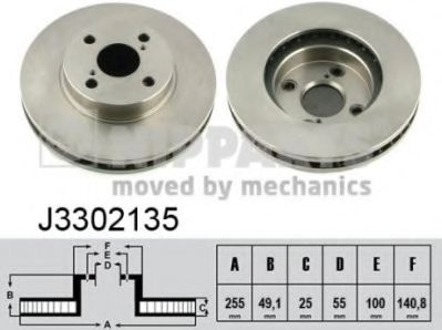 Тормозной диск NIPPARTS J3302135
